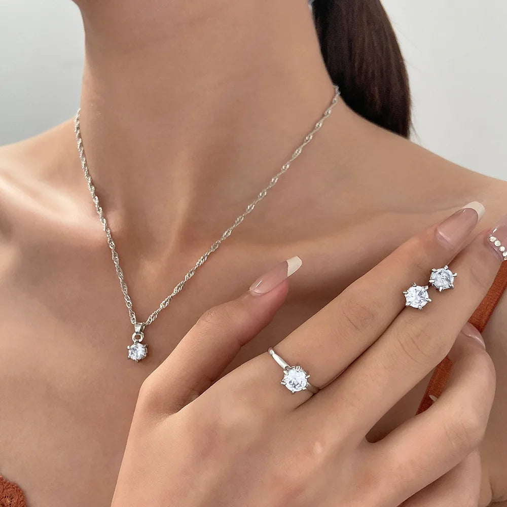 5-Piece Zircon Jewelry Set