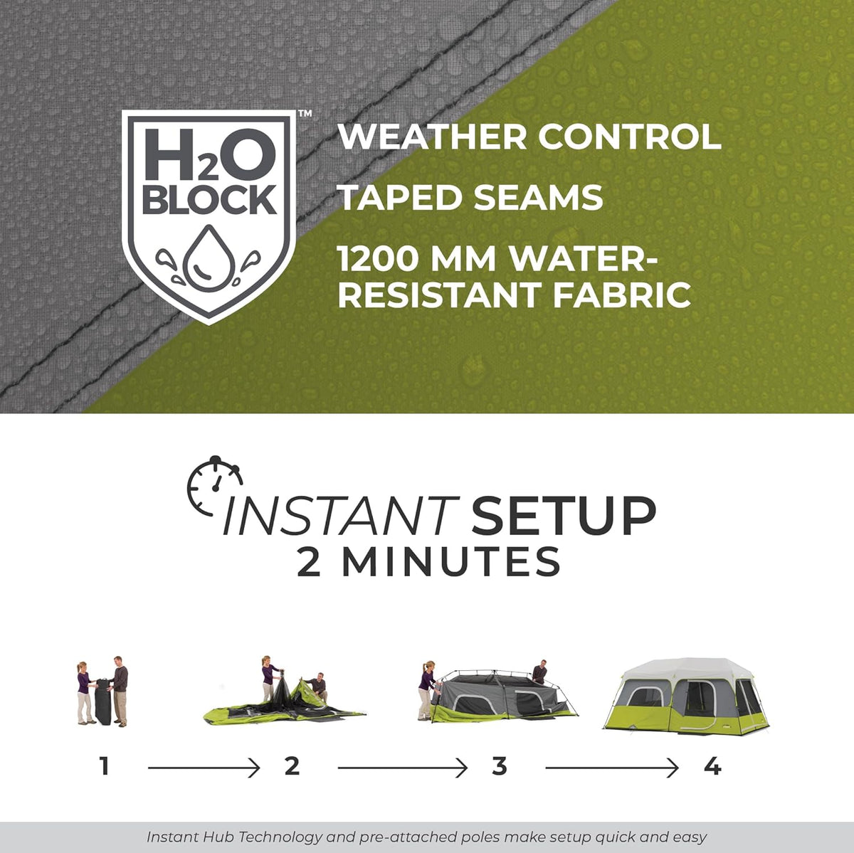 Core 9 Person Instant Cabin Tent - 14&