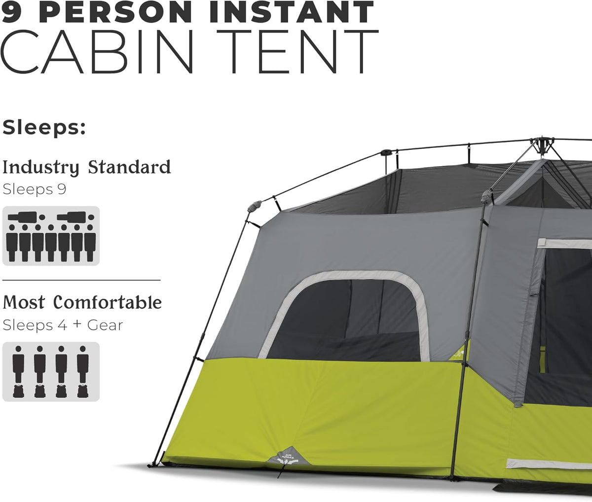 Core 9 Person Instant Cabin Tent - 14&