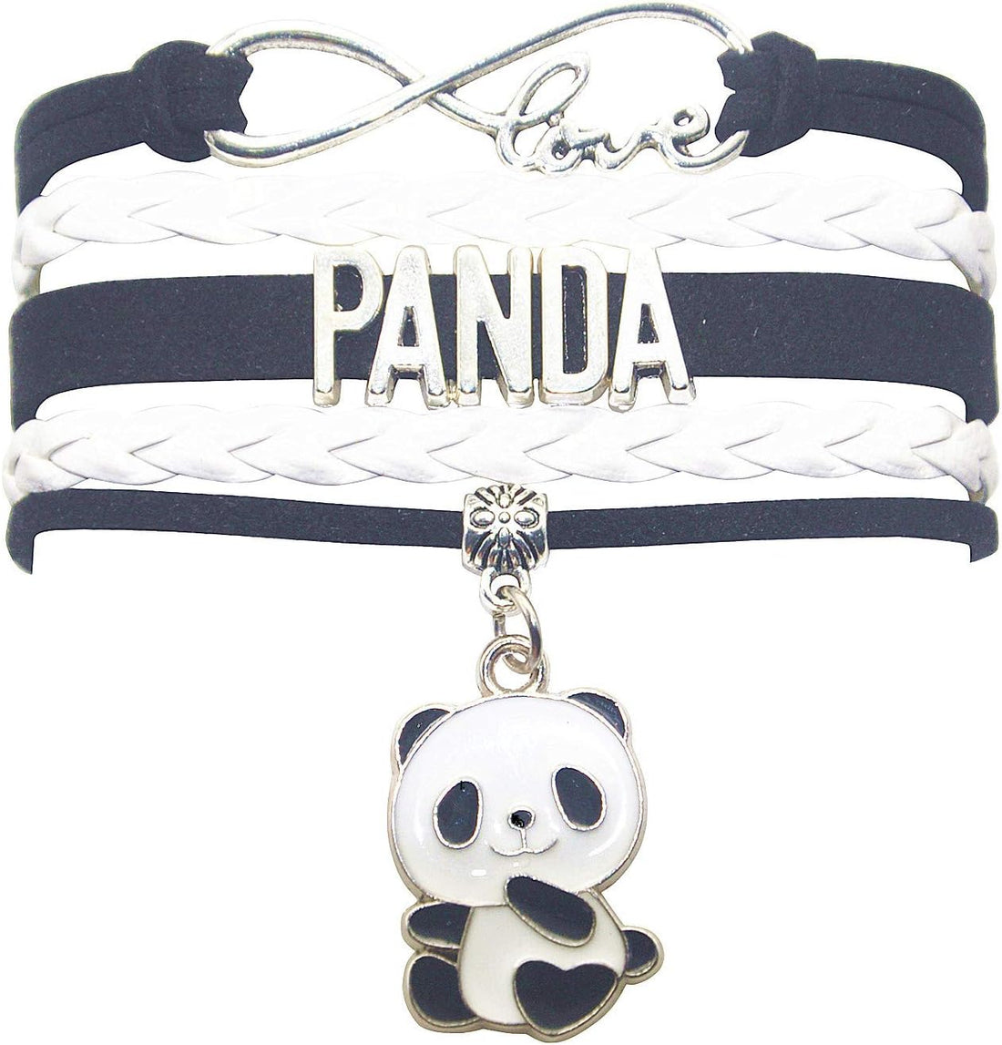 Panda Charm Bracelet Infinity Love Design for Women Men Adult