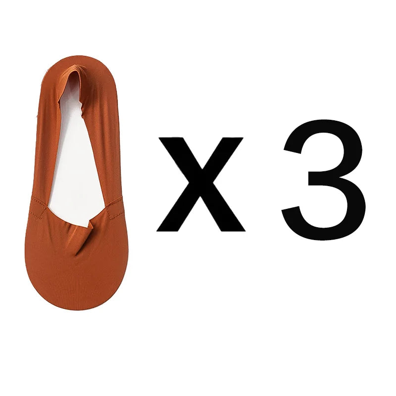 3 Pairs Women Socks High Quality Matching Casual Socks Summer Thin Cotton Bottom Non-Slip Invisible Low Short Socks Breathable