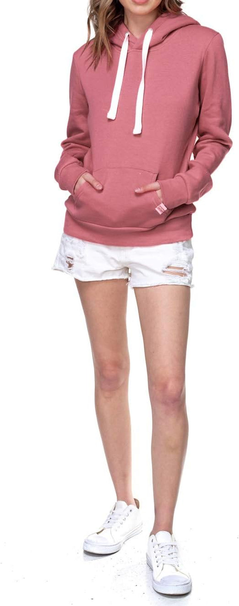 Womens Active Long Sleeve Fleece Lined Fashion Hoodie Pullover with plus Size