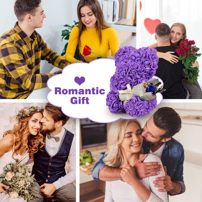 Valentines Day Gifts for Her, Rose Gifts Teddy Bear for Her, Rose Eternal Gifts Happy Birthday, Gift for Women, Mother&