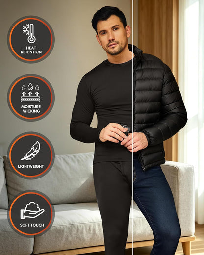 Thermal Underwear for Men Long Johns Base Layer Winter Set