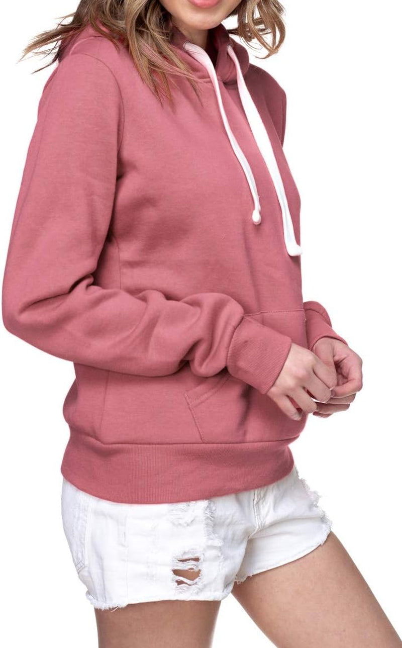 Womens Active Long Sleeve Fleece Lined Fashion Hoodie Pullover with plus Size