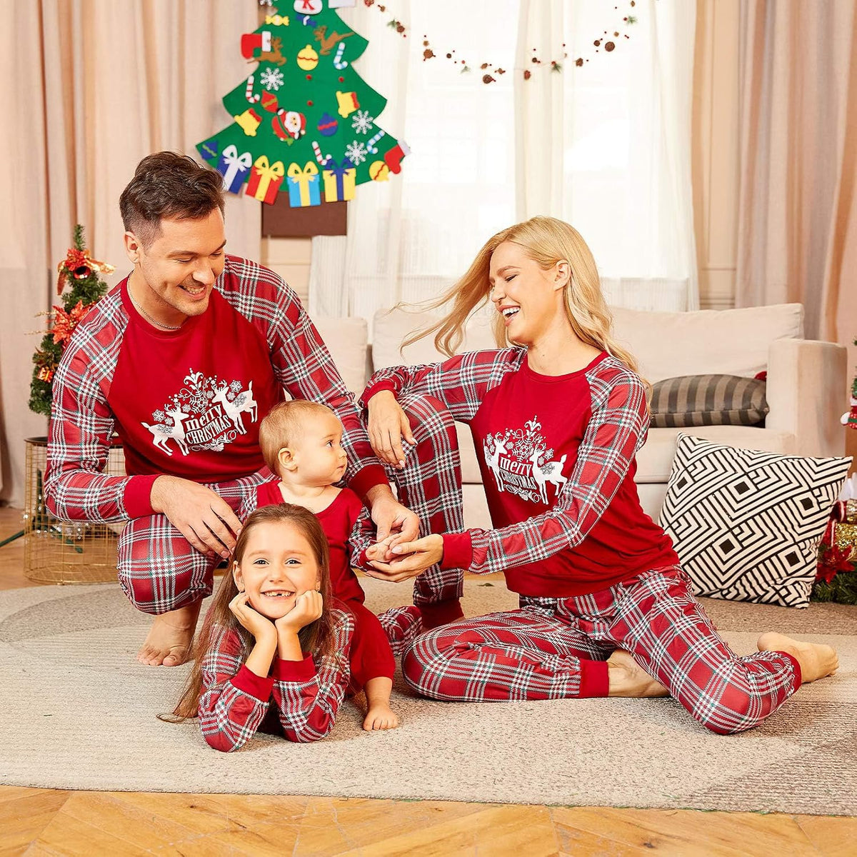 Christmas Pajamas for Family, Family Christmas Pajamas Pjs Matching Sets Top Sleepwear Jammies