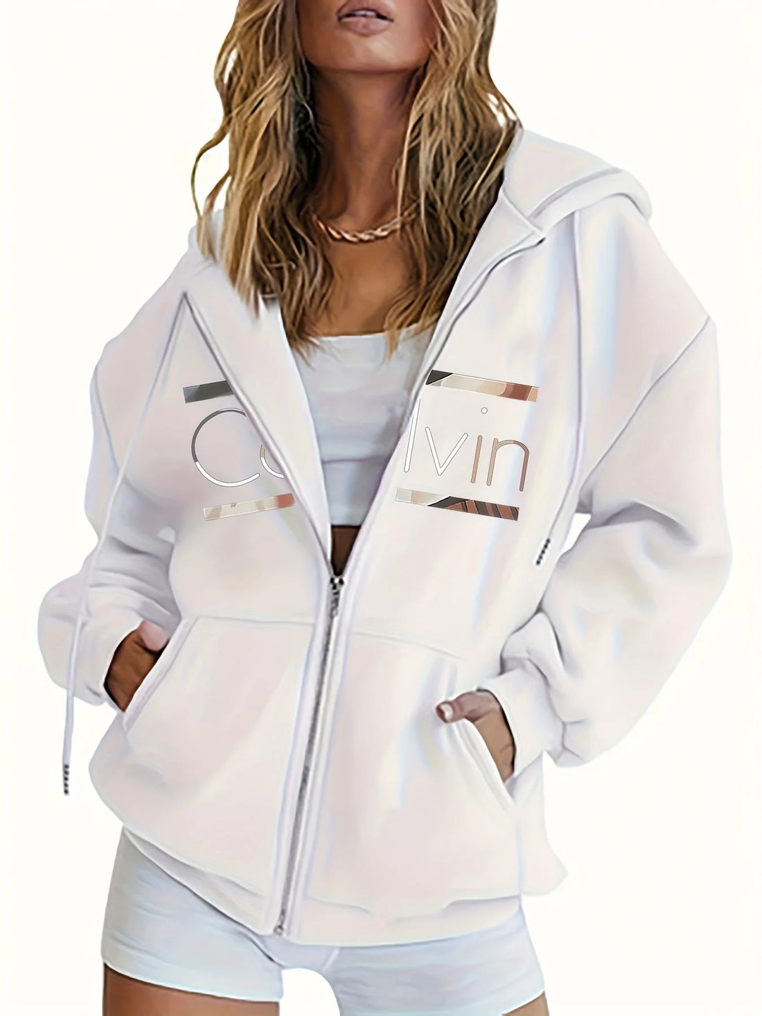 Women’s Brown Zip-Up Hoodie