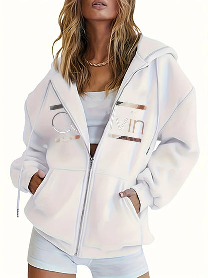 Women’s Brown Zip-Up Hoodie
