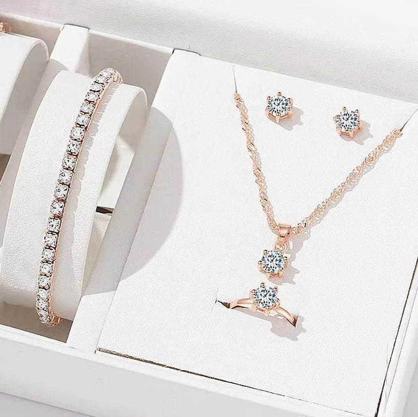 5-Piece Zircon Jewelry Set