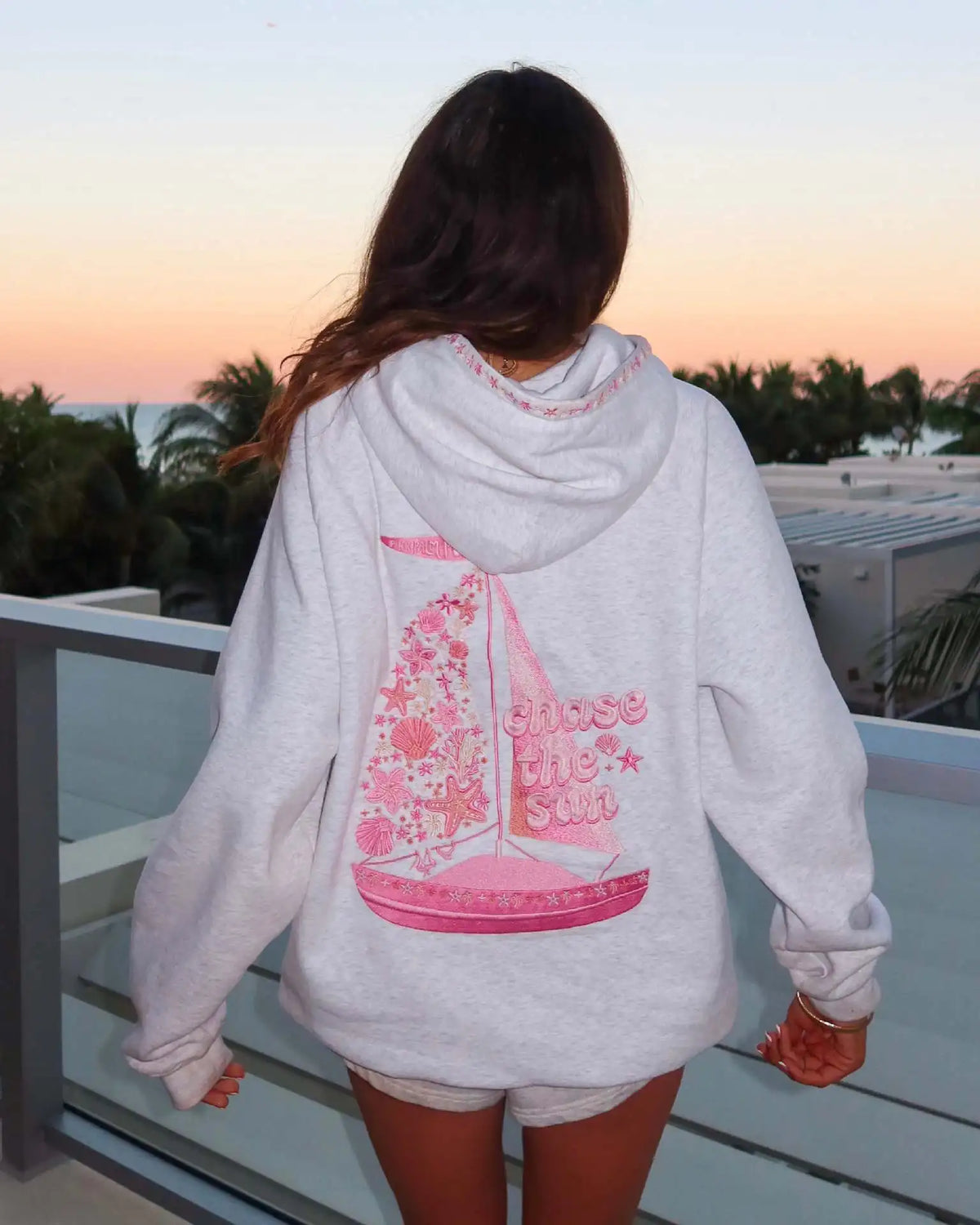 Women’s Embroidered Velvet Hoodie