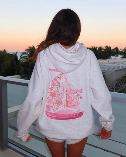 Women’s Embroidered Velvet Hoodie