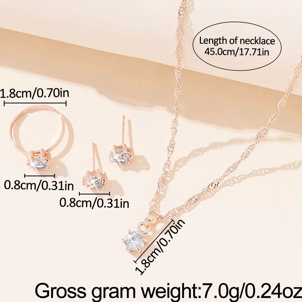 5-Piece Zircon Jewelry Set