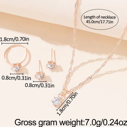 5-Piece Zircon Jewelry Set