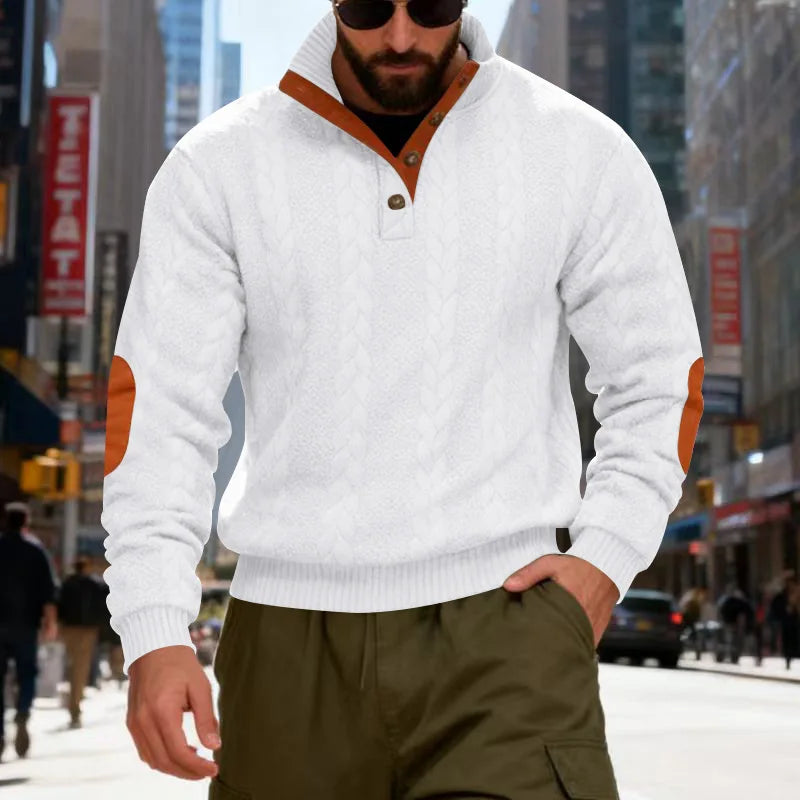 Men’s Textured Henry Hoodie