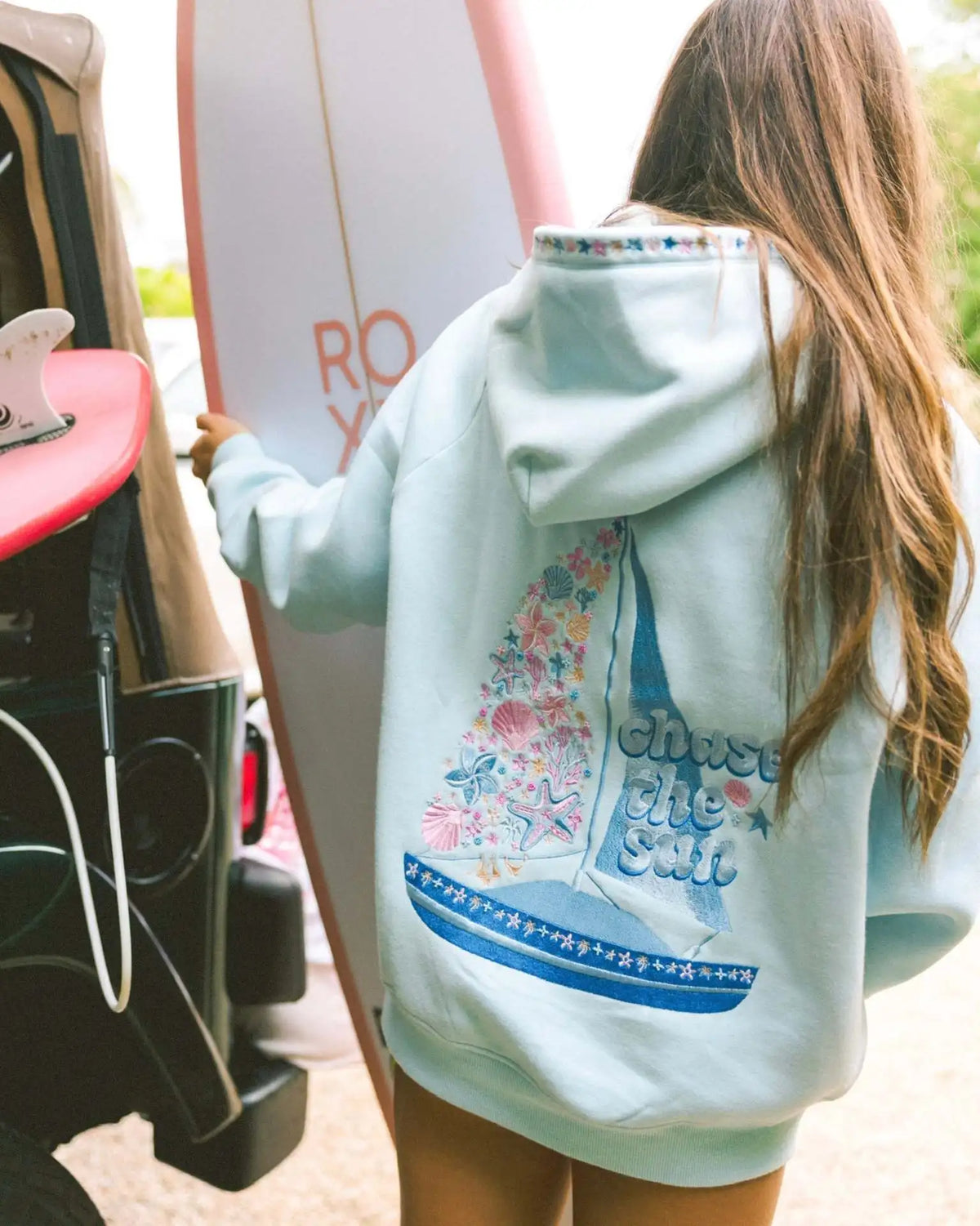 Women’s Embroidered Velvet Hoodie