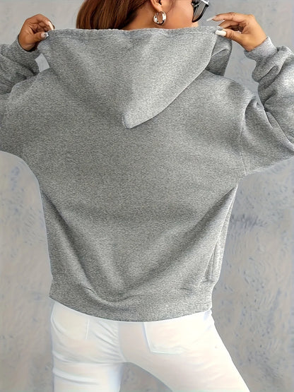 Women’s Brown Zip-Up Hoodie
