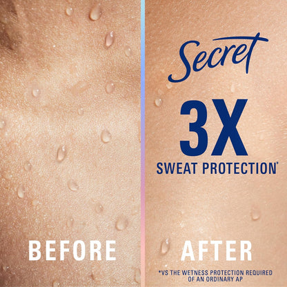 Clinical Strength 100HR Sweat &amp; Odor, Invisible Solid Antiperspirant Deodorant for Women, 3X Stress Protection with Hyaluronic Acid, PH Balanced, Clean Lavender Scent, 2.6 Oz