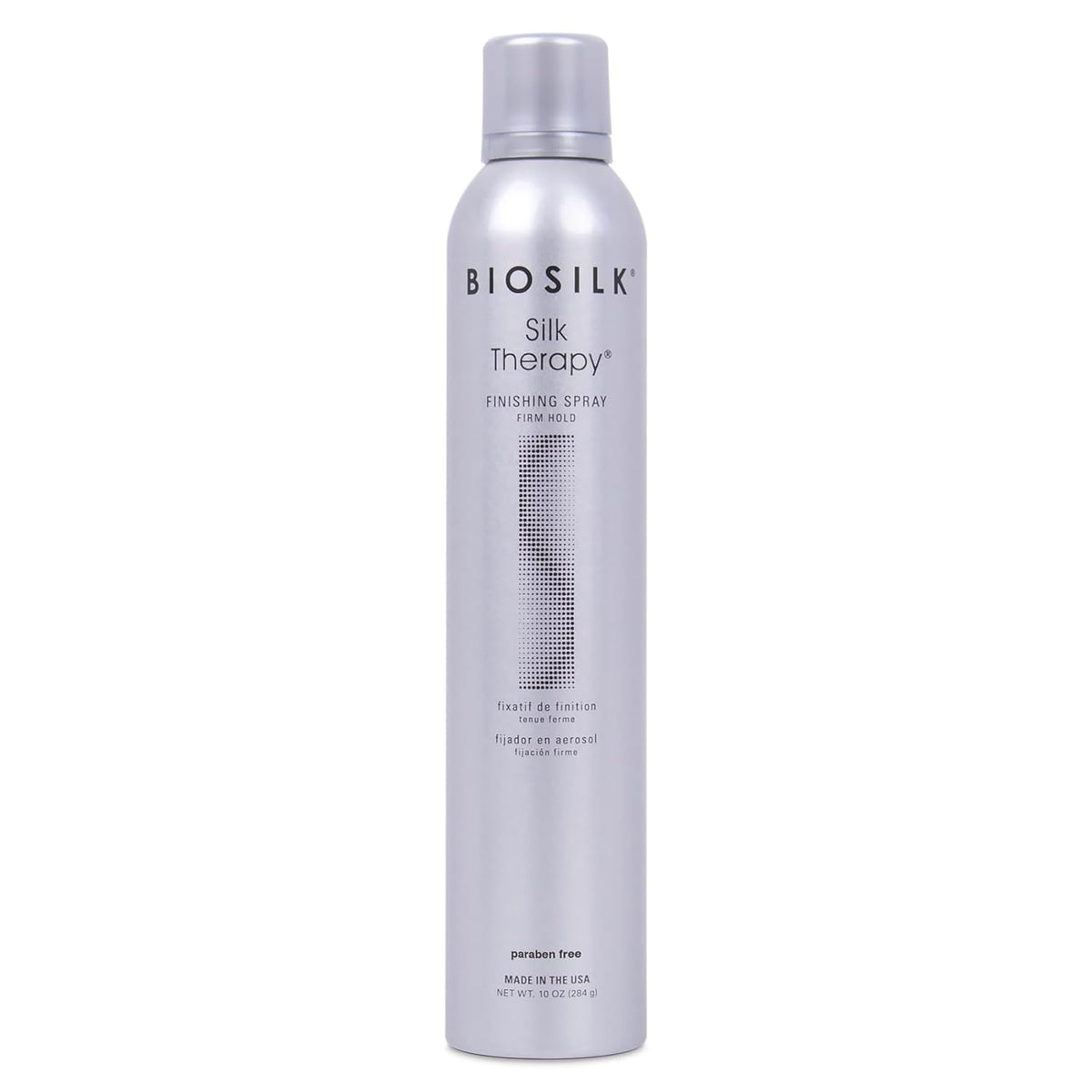 Silk Therapy Finishing Spray Firm Hold, Strong-Hold Hairspray for Long-Lasting Styles, Adds Brilliant Shine &amp; Keeps Hair Touchable, Sulfate-Free, Paraben-Free, Cruelty-Free, 10 Oz