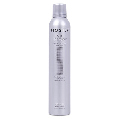 Silk Therapy Finishing Spray Firm Hold, Strong-Hold Hairspray for Long-Lasting Styles, Adds Brilliant Shine &amp; Keeps Hair Touchable, Sulfate-Free, Paraben-Free, Cruelty-Free, 10 Oz